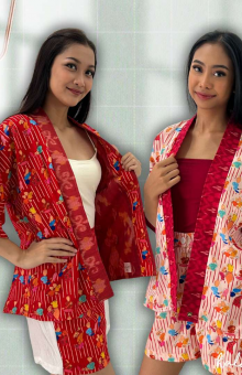 HaluanBali Outer Bolbal Perempuan Merah Putih - E01-0225 - Katun Twill