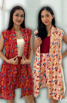 HaluanBali Outer Perempuan Merah Putih - E11-0225 - TENCEL™️