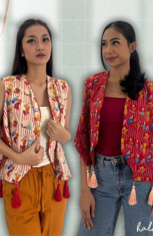 HaluanBali Outer Perempuan Merah Putih - E11-0225 - TENCEL™️